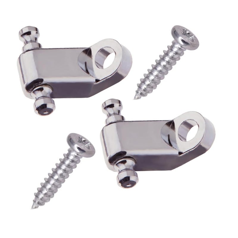 JD.Moon Electric Guitar String Retainers Tree Standard Roller String Guides Pack of 2pcs (Chrome) - Image 1